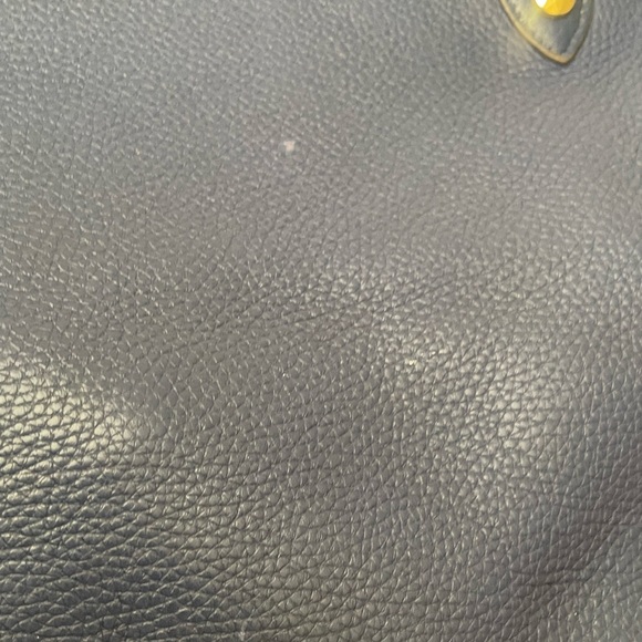 Large Annabel Ingall Blue Leather Tote Shoulder Bag Handbag - Picture 10 of 11